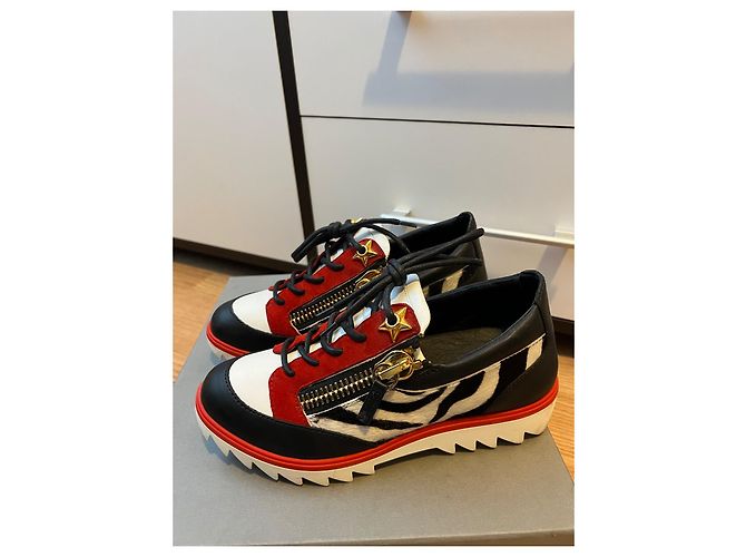 Sneakers Giuseppe Zanotti in pelle multicolore - vista 2