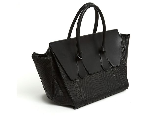 Tie Bag Céline BORSA CRAVATTA PITONE NERO GM - vista 2