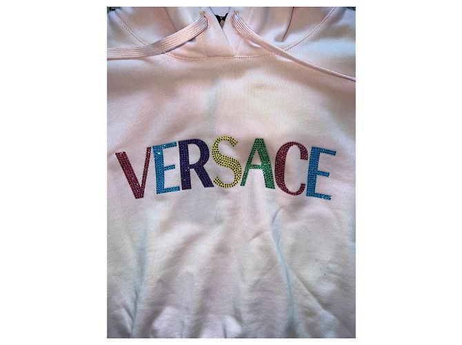 Crop Top Versace Rosa de Algodón Talla M - vista 3