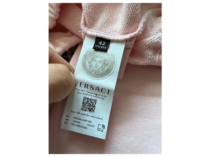 Crop Top Versace Rosa de Algodón Talla M - vista 5