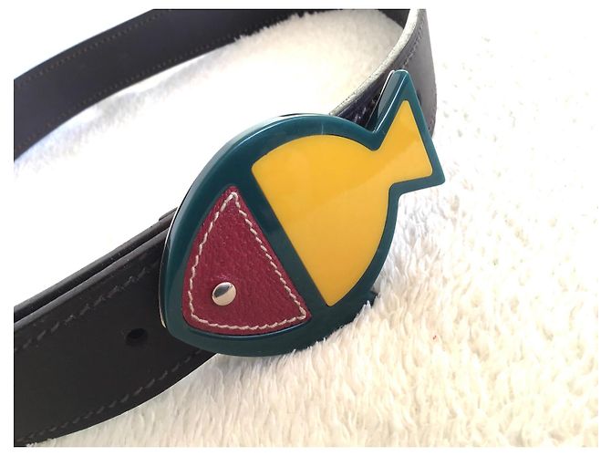Prada Gürtel aus Leder Braun Multicolour 85 cm Mehrfarben - Ansicht 3