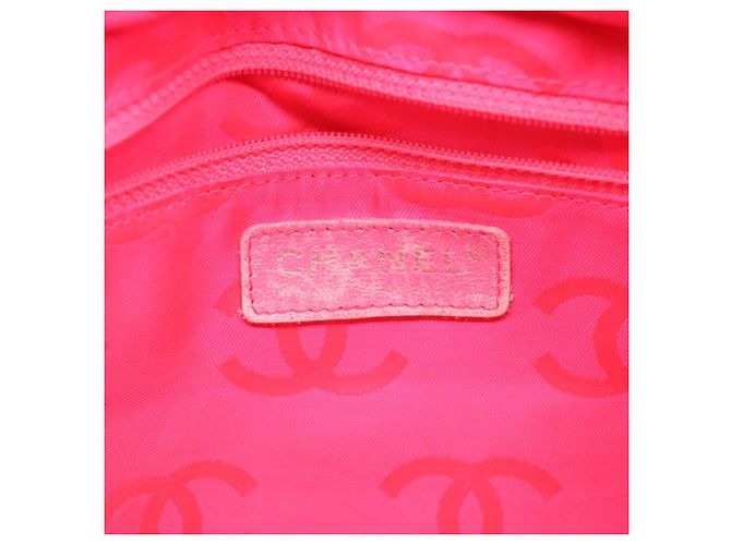 CHANEL Cambon Line Tragetasche Rosa Grau CC Auth am3204 Braun Pink - Ansicht 20