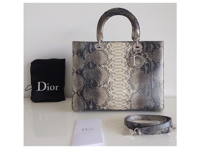 Sac Lady Dior python grand modèle - vue 10