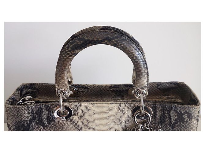 Sac Lady Dior python grand modèle - vue 11