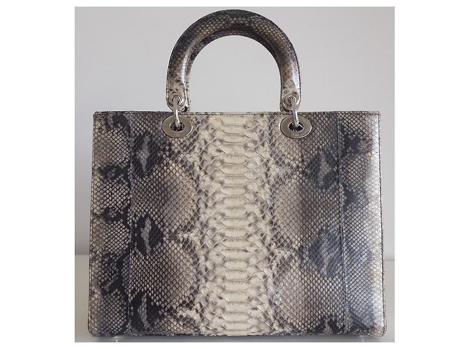 Sac Lady Dior python grand modèle - vue 2