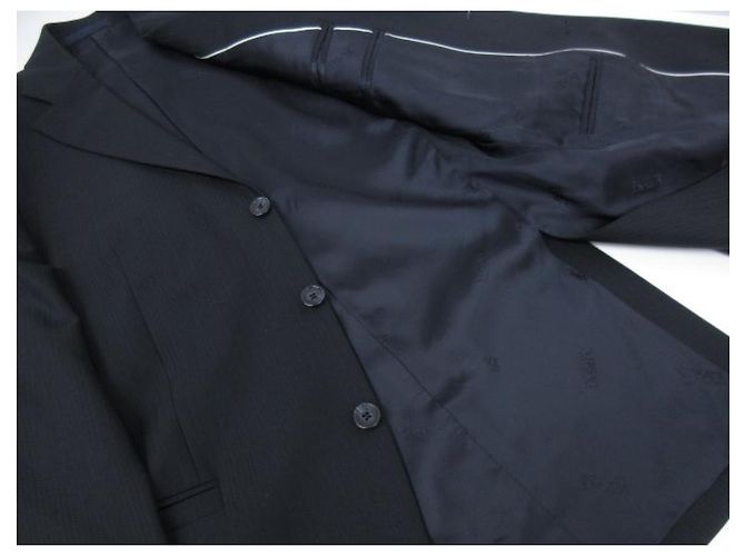 *[Versace collection] 3 button steps return woven pattern suit (men's) - view 2