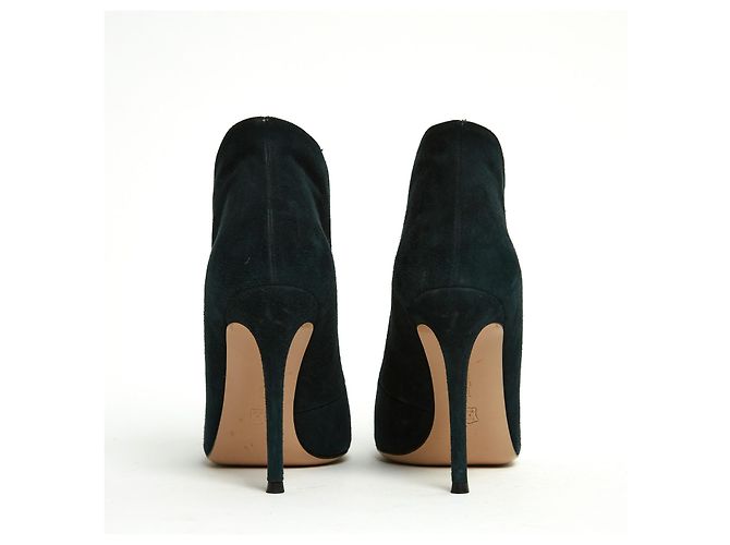 Gianvito Rossi DUNKELGRÜNES WILDLEDER VAMP EU39 - Ansicht 4