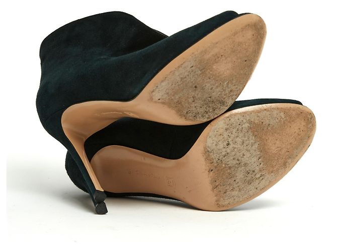 Gianvito Rossi DUNKELGRÜNES WILDLEDER VAMP EU39 - Ansicht 5