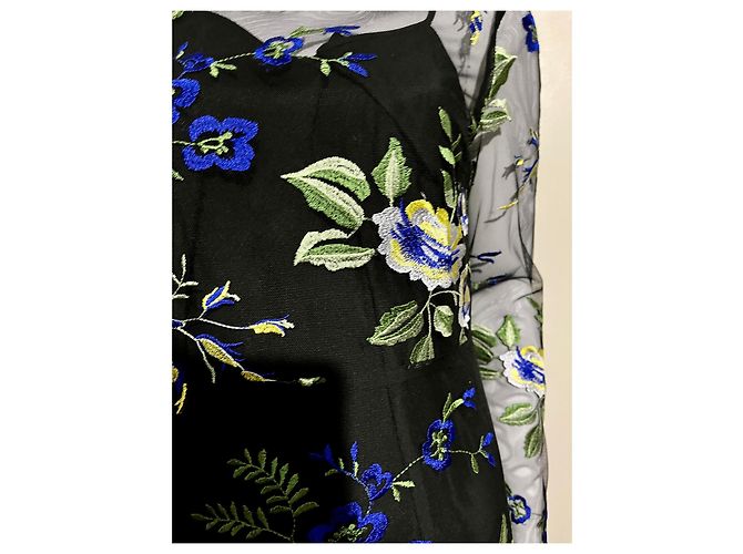 Diane Von Furstenberg Kleid aus DvF-Spitze mit Blumenmuster Schwarz Mehrfarben - Ansicht 5