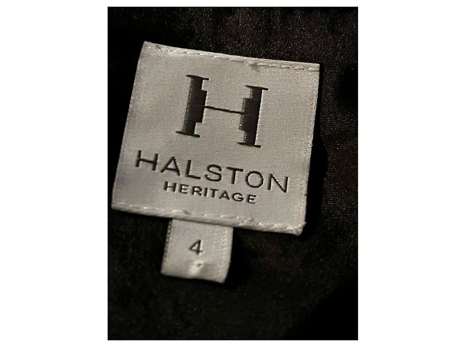 Halston Heritage Trägerloses Seidenkleid aus gehämmerter Seide Schwarz - Ansicht 3