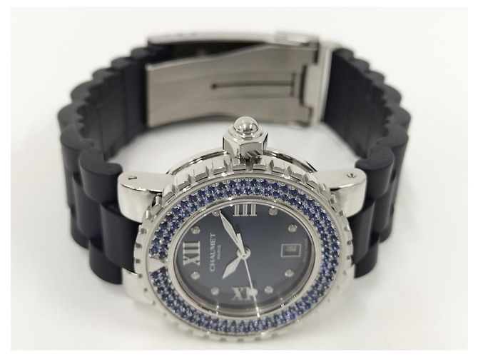 *CHAUMET Class One Boys Watch Quartz SS Rubber Navy Dial - view 2