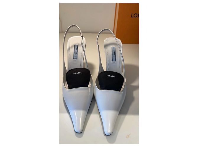 Prada Pumps Weiß Leder 38 - Ansicht 2