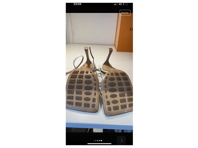 Sandali Bottega Veneta in pelle bianca Bianco - vista 4
