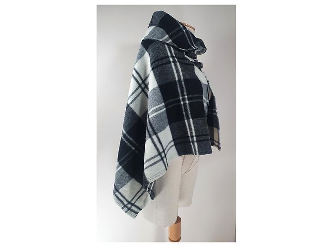 Ralph Lauren Poncho Grau Wolle Mehrfarben - Ansicht 2