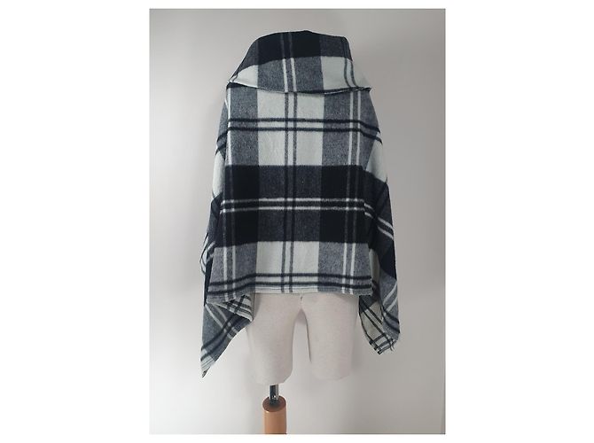 Ralph Lauren Poncho Grau Wolle Mehrfarben - Ansicht 3