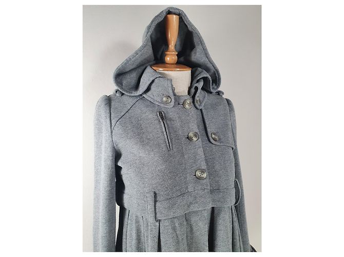 Chaqueta con capucha All Saints gris de algodón - vista 2