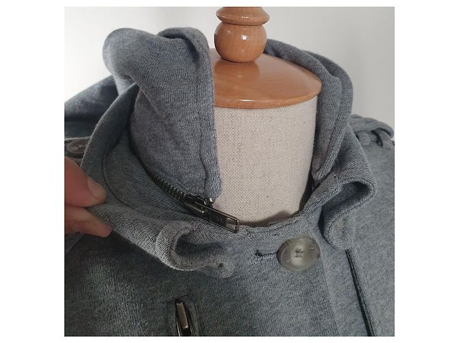 Chaqueta con capucha All Saints gris de algodón - vista 8