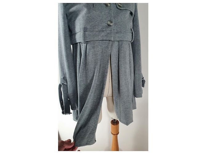 Chaqueta con capucha All Saints gris de algodón - vista 9