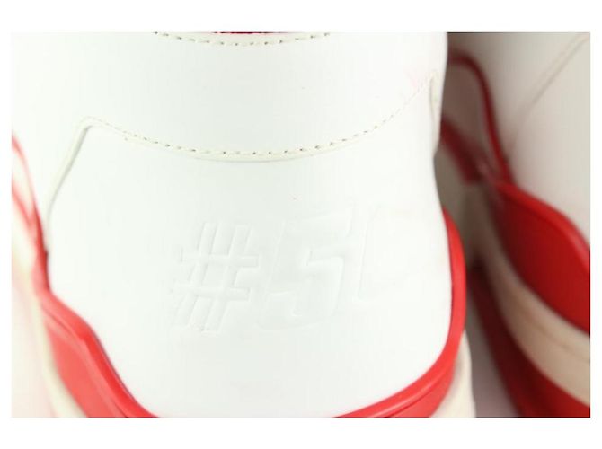 Louis Vuitton Herren 12 US Virgil Abloh High-Top-Sneaker in Weiß x Rot - Ansicht 4