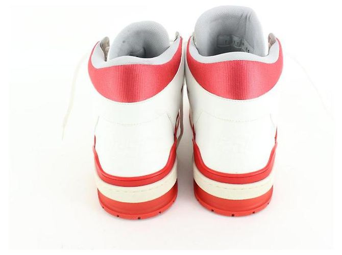 Louis Vuitton Herren 12 US Virgil Abloh High-Top-Sneaker in Weiß x Rot - Ansicht 5