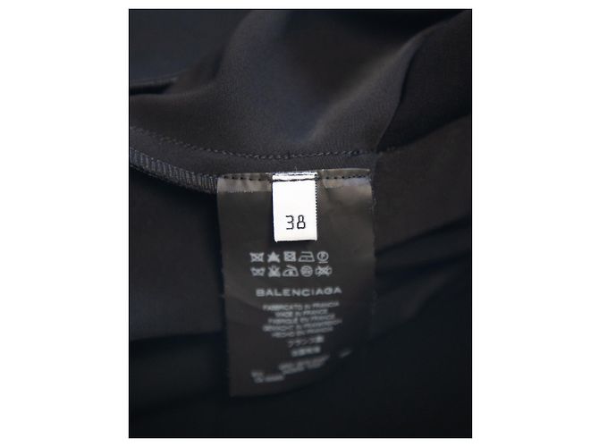 Balenciaga VESTIDO CAPA DRAPEADO CON ESPALDA BAJO EN POLIÉSTER NEGRO - vista 8