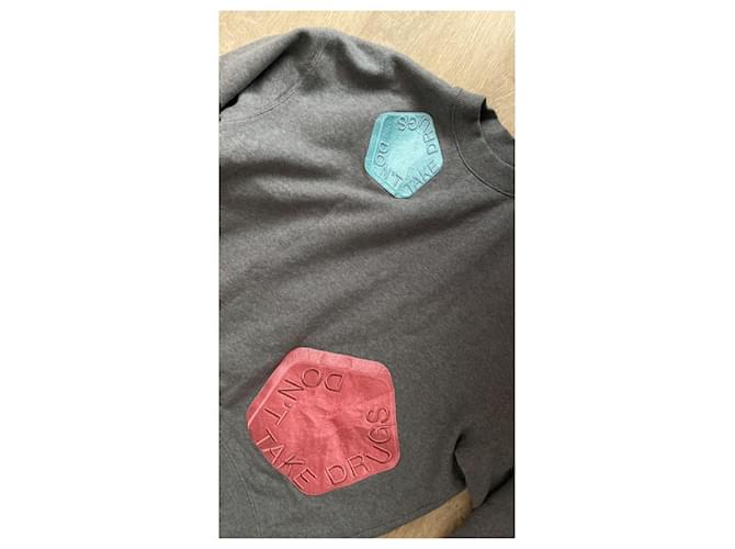 Top de algodón gris Acne Studios Talla S - vista 3