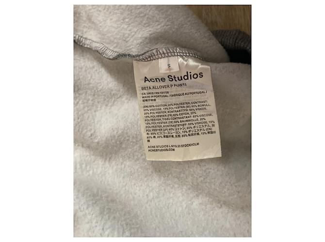Top de algodón gris Acne Studios Talla S - vista 4