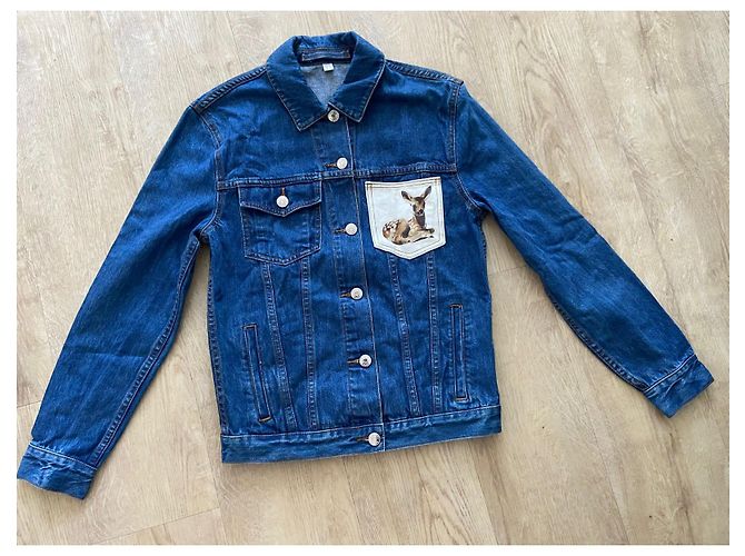 Giacca di jeans Burberry blu - vista 6