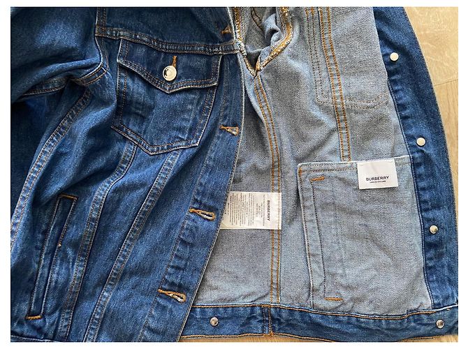 Giacca di jeans Burberry blu - vista 7