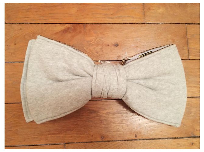 Pochette Papillon Alexis Mabille Grigio Cotone - vista 2