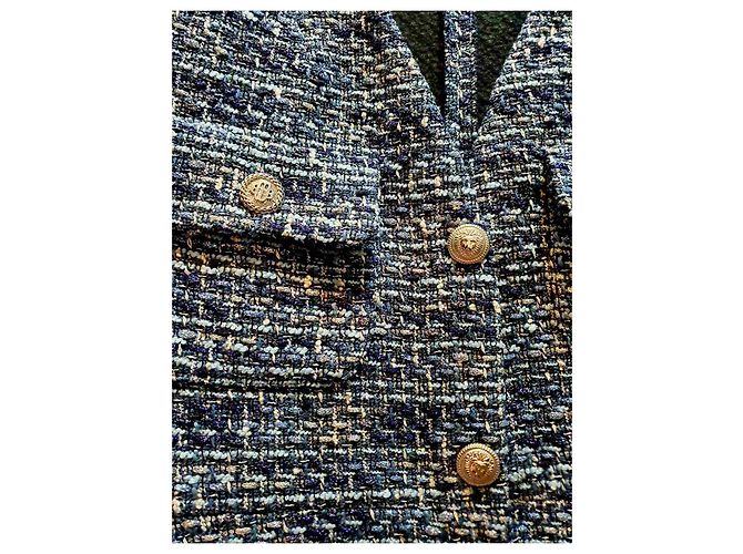 Maje Kleid aus blauem Tweed Größe 40 - Ansicht 7