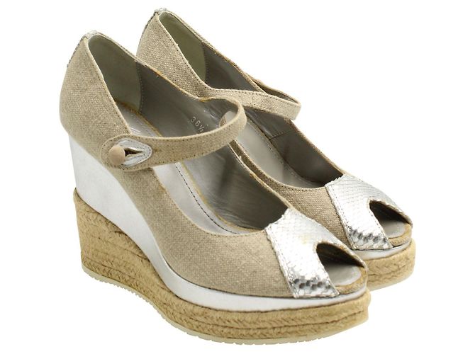 Hogan Espadrillas con zeppa beige - vista 2