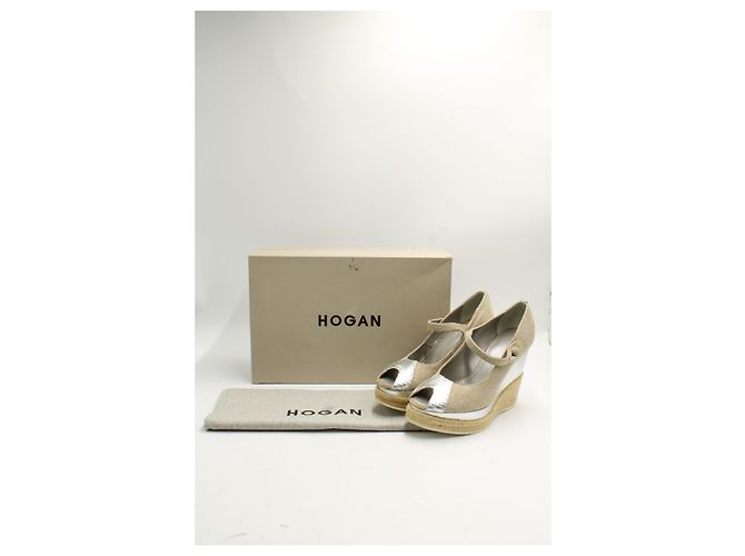 Hogan Espadrillas con zeppa beige - vista 6