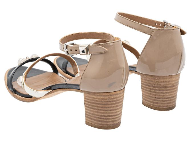 Kelly Hermès Sandalo Eve in pelle tricolore Marrone - vista 4