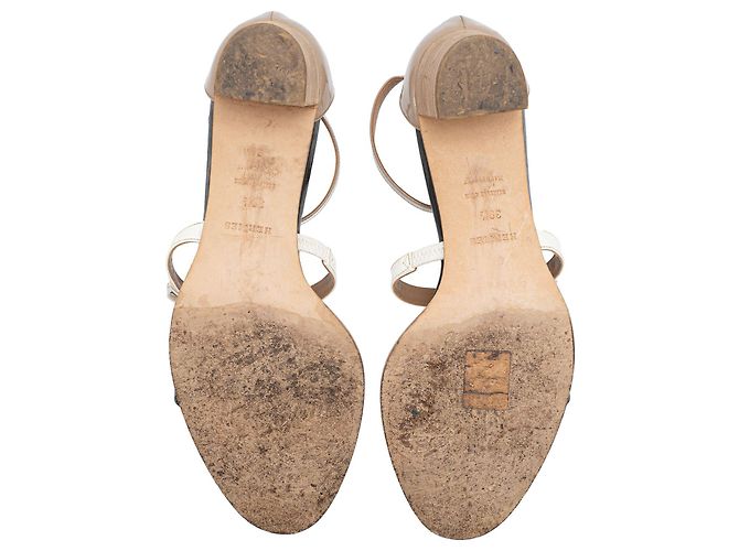 Kelly Hermès Sandalo Eve in pelle tricolore Marrone - vista 5