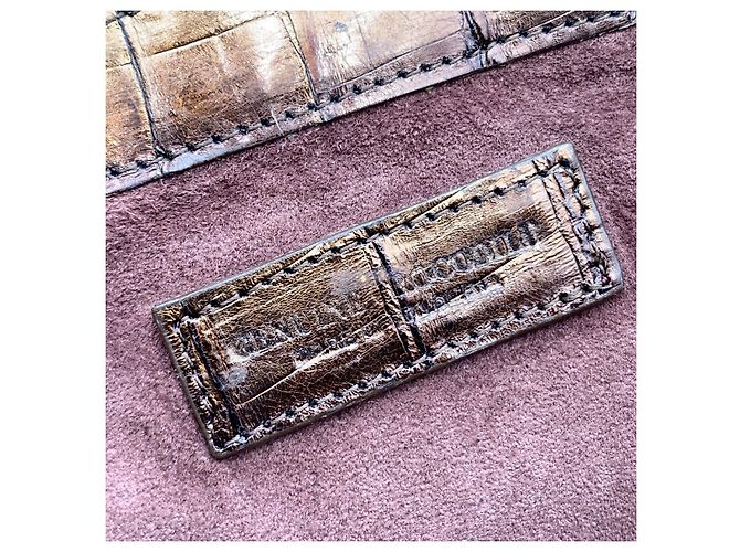 Nancy Gonzalez Pochette pieghevole in pelle metallizzata di Nancy Gonzales D'oro - vista 10