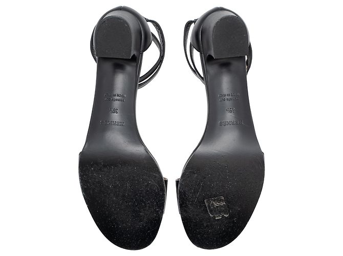 Kelly Hermès Sandali alla caviglia in pelle Manegè Nero - vista 5
