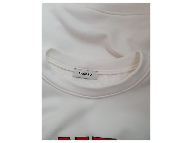 Sandro Sweatshirt aus Baumwolle weiß mehrfarbig M Mehrfarben - Ansicht 4
