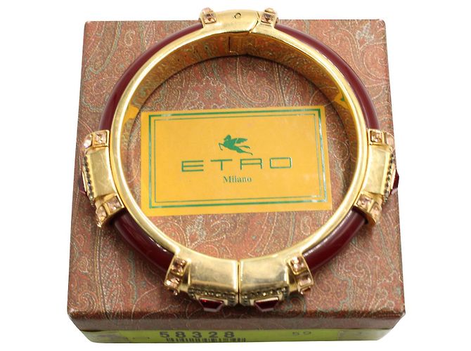 Etro Bracciale in oro rosso e resina - vista 6