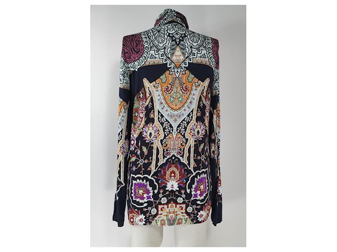 Etro Wolle Top Bluse Mehrfarbig Mehrfarben - Ansicht 4