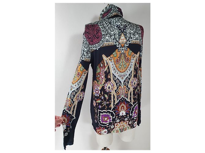 Etro Wolle Top Bluse Mehrfarbig Mehrfarben - Ansicht 5