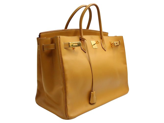 Hermès Birkin 40 in Vache Natural Marrone - vista 2