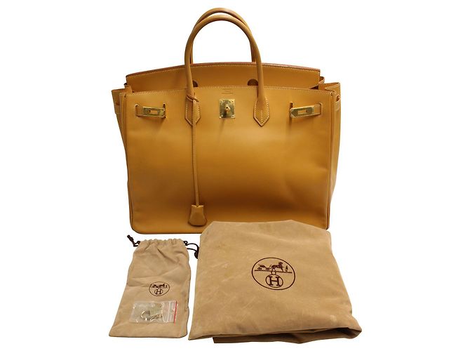 Hermès Birkin 40 in Vache Natural Marrone - vista 6