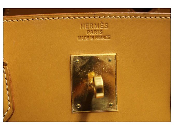 Hermès Birkin 40 in Vache Natural Marrone - vista 7