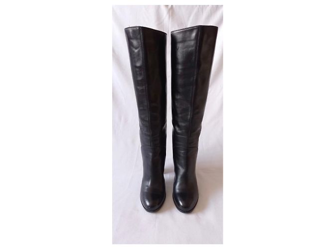 Botas Sergio Rossi de piel negra Negro - vista 2