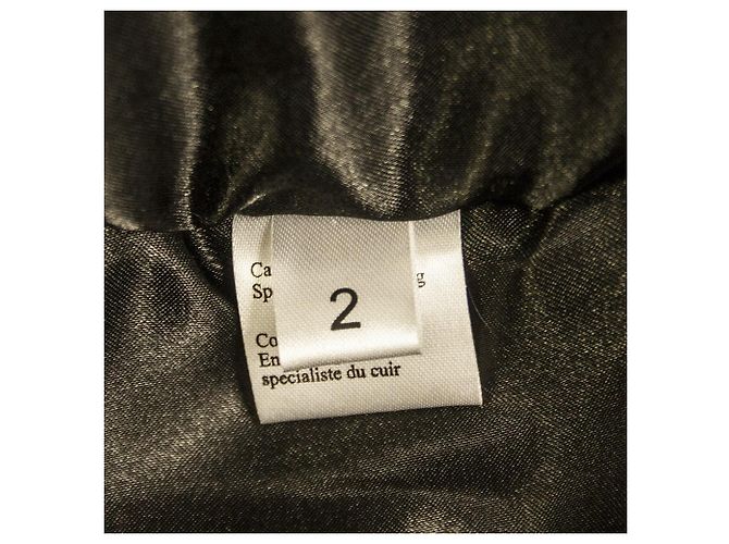 Ebène by Assuline Ebene by Patrick Assuline Black Embroidered Rabbit Fur Collar Cuff Jacket size 2 - view 4