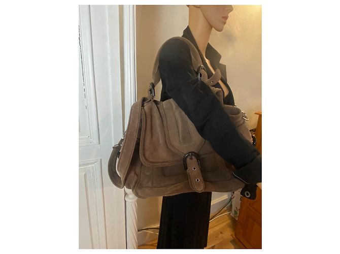 Borsa a mano Kenzo in pelle di cervo marrone scuro - vista 2