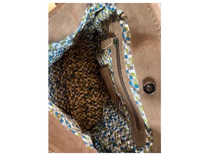 Borsa a mano Kenzo in pelle di cervo marrone scuro - vista 3