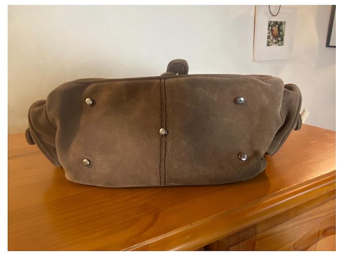 Borsa a mano Kenzo in pelle di cervo marrone scuro - vista 8
