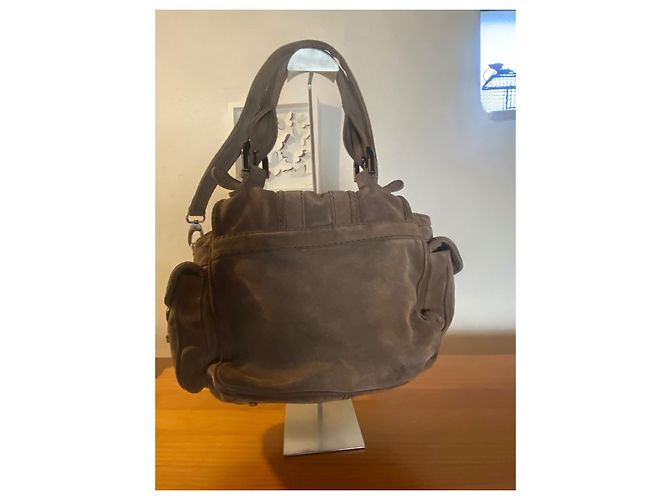 Borsa a mano Kenzo in pelle di cervo marrone scuro - vista 9